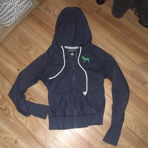 Pink zip up sweatshirt